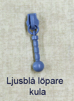 YKK Löpare Ljusblå Kula