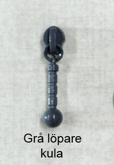 YKK Löpare Grå Kula